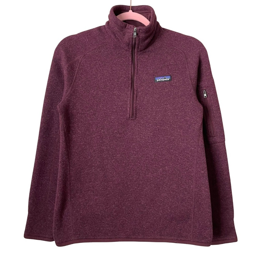 Patagonia Better Sweater Womens Small Purple Heather‎ 1/4 Zip Fleece Pullover